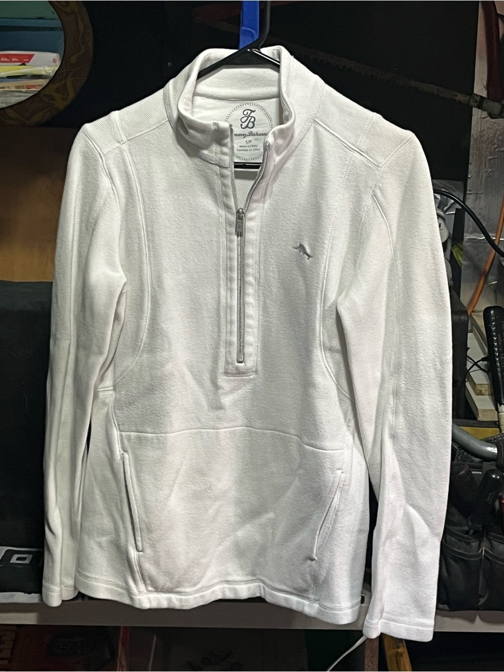 Tommy Bahama Men’s White Half-Zip Pullover Sweater